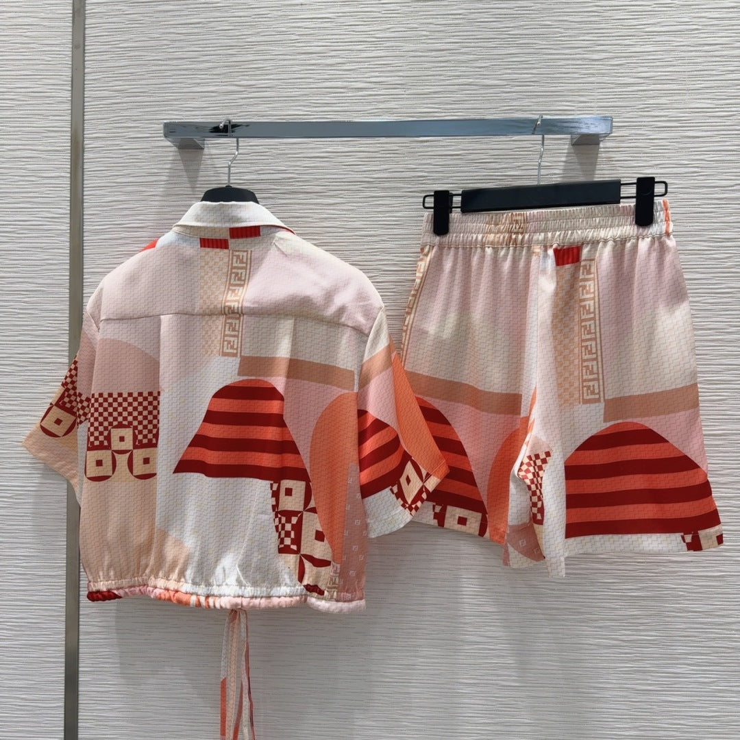 Fendi 25 Set Red Polyester Fiber