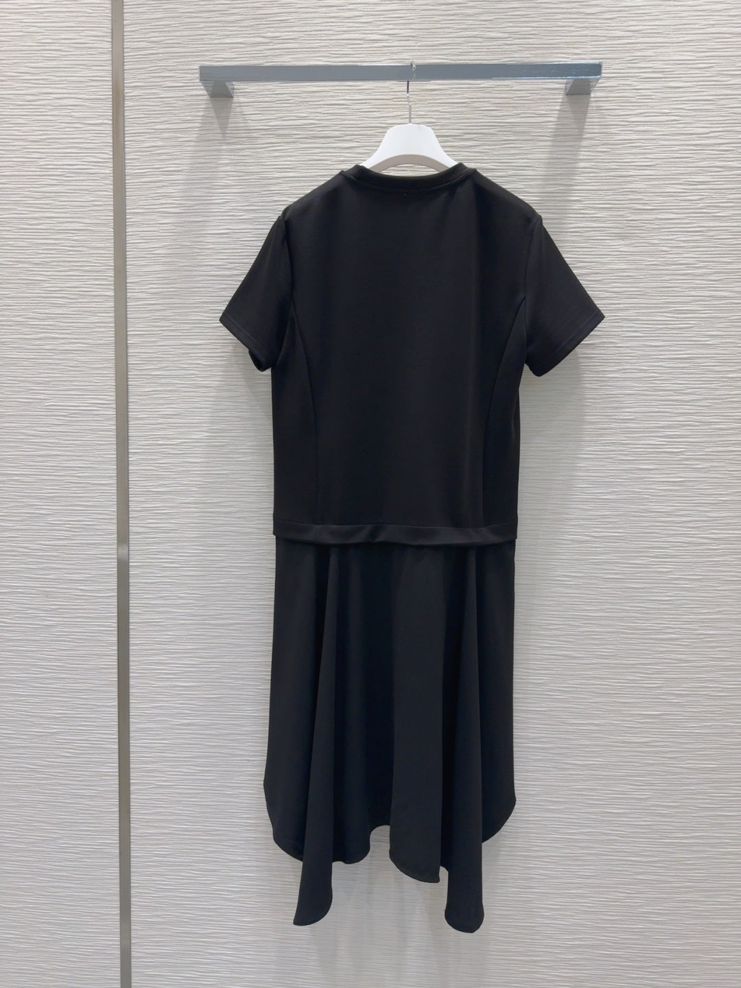 Loewe 2025 Irregular Flowing Dress Black Cotton