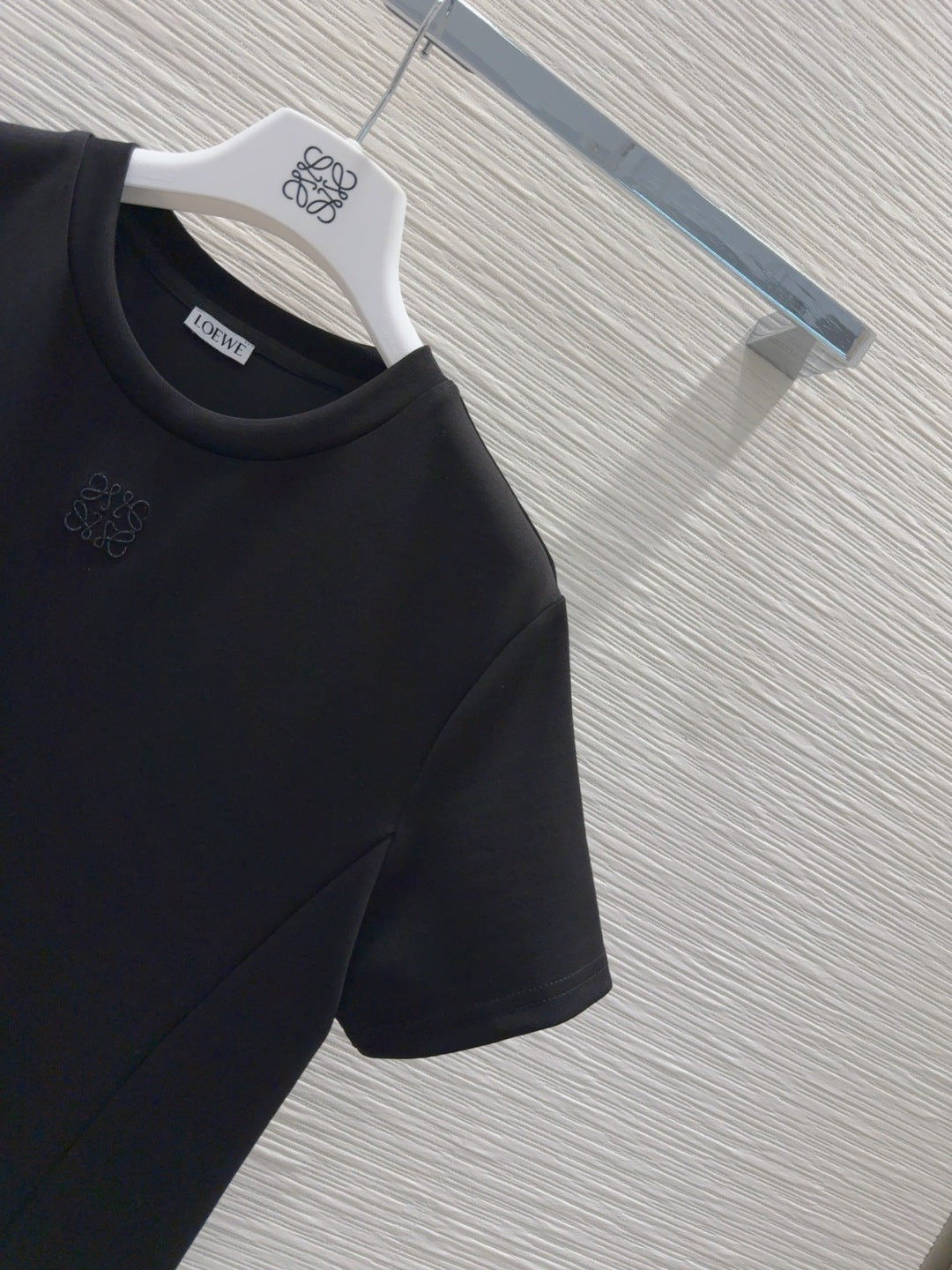 Loewe 2025 Irregular Flowing Dress Black Cotton