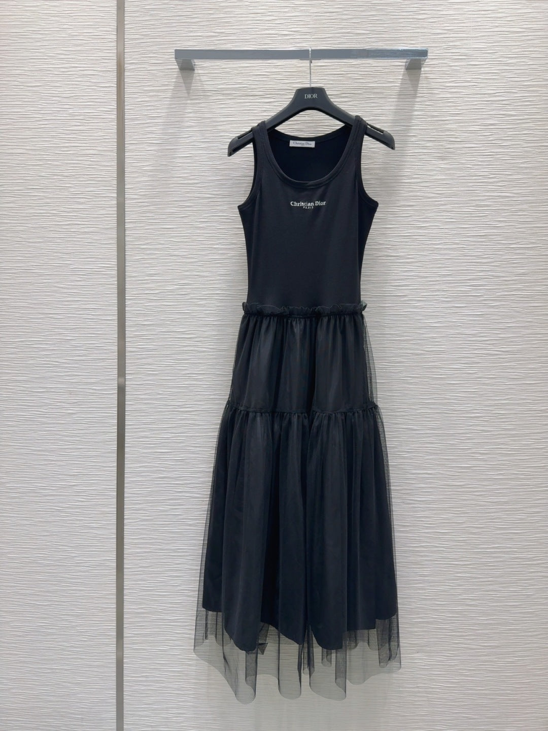 CD 25 Vest Dress Black Cotton Polyester