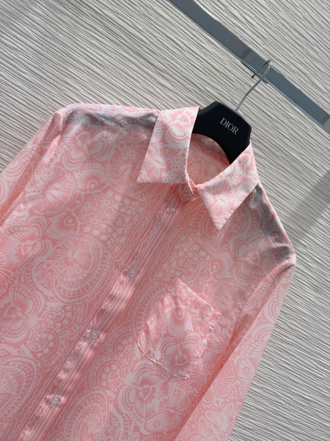 CD 25 Pattern Shirt Pink Polyester