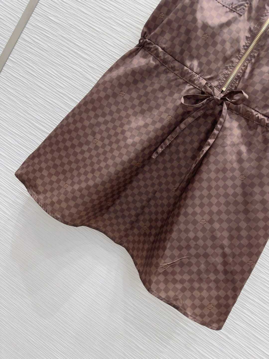 LV 25 Elegant Vest Dress Brown Polyester