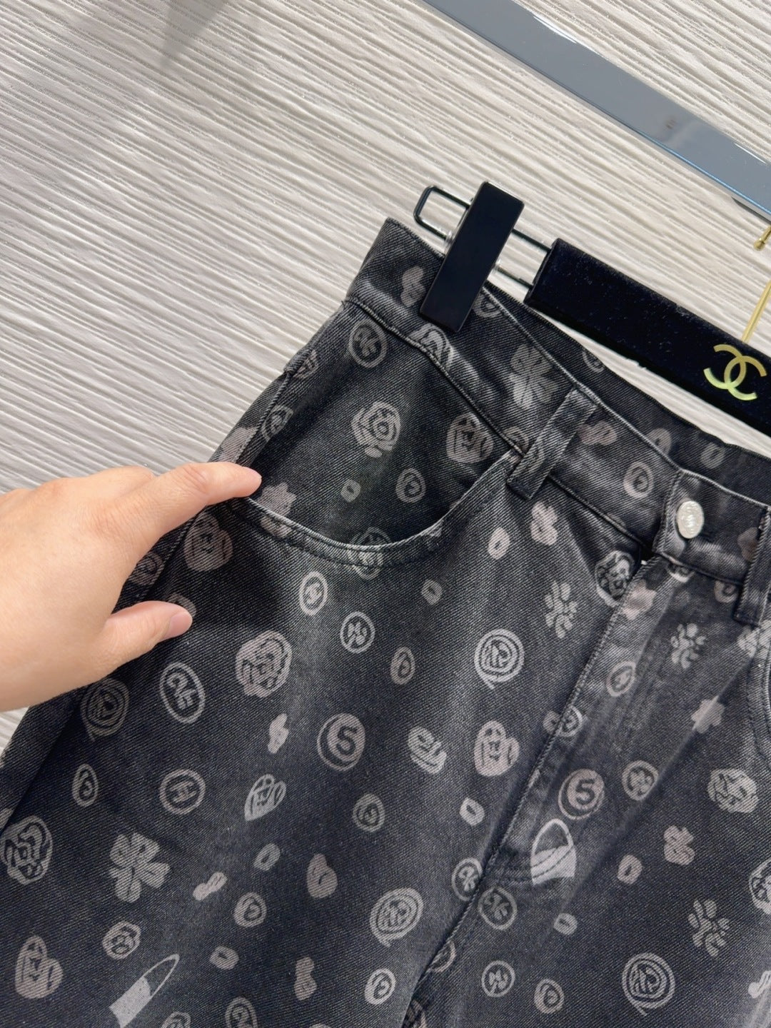 CC 25 Jeans Black Cotton