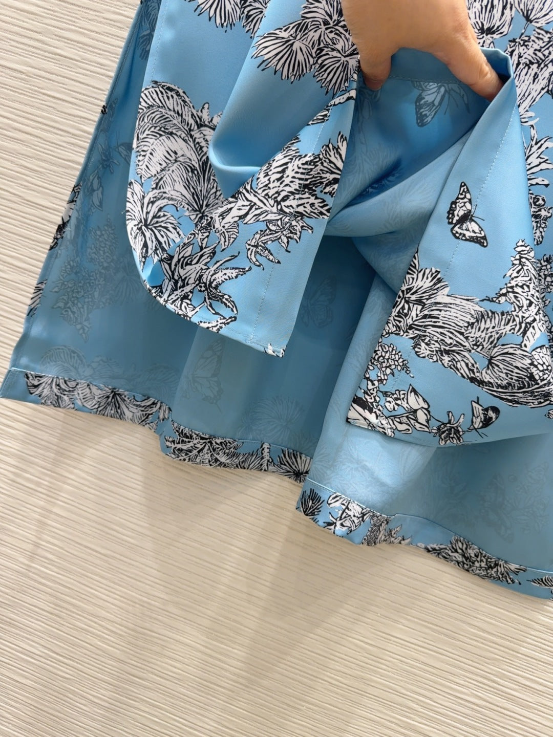 CD 25 Forest Dress Blue mix White Polyester