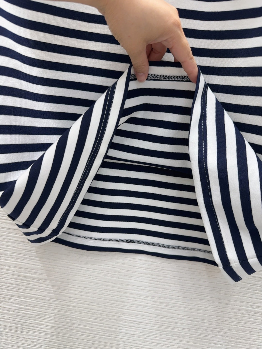 Prada 25 Striped Dress Black White Polyester