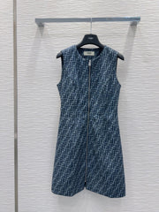 Fendi 25 Dress Blue Cotton