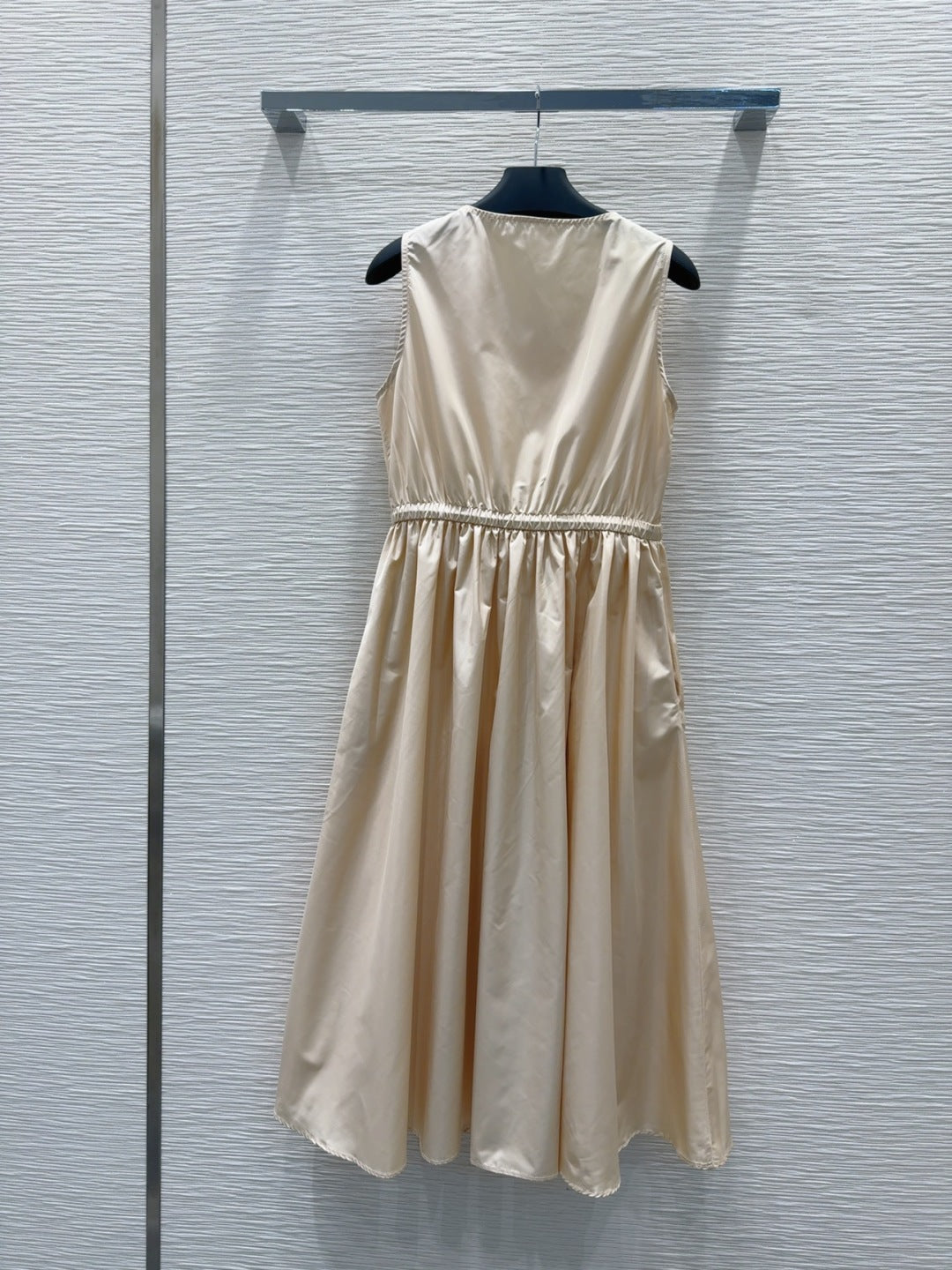 Prada 2025 Sleeveless Dress Beige Polyester