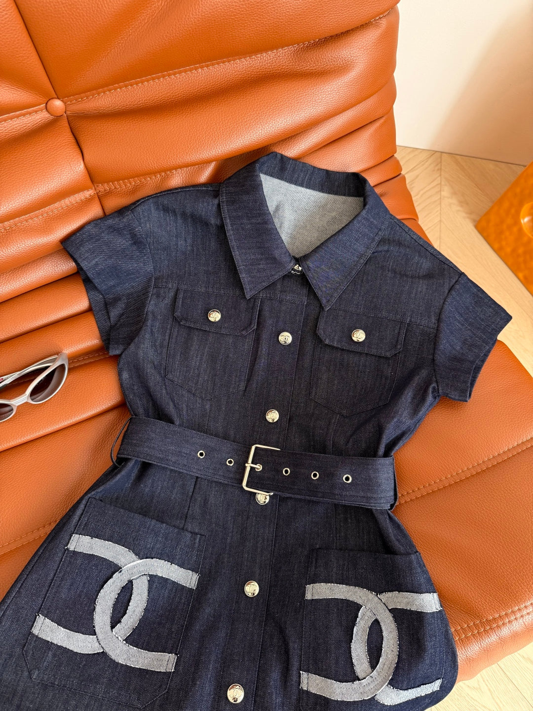 CC 25 Double C Denim Dress Blue Cotton