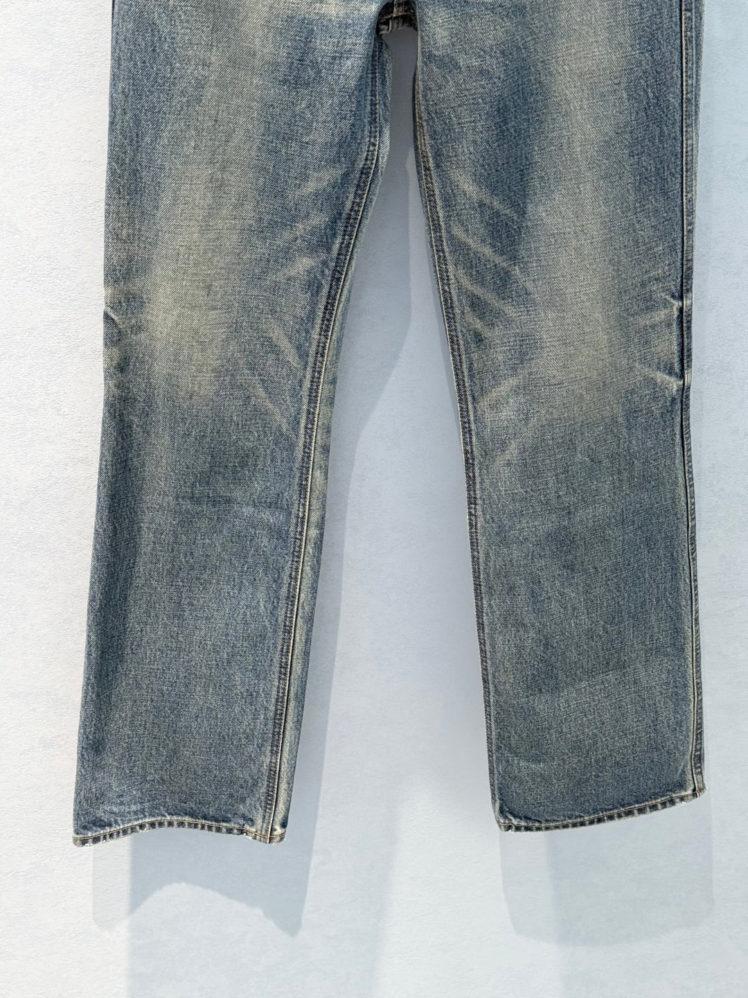 Celine Denim Jeans with Belt Blue mix Brown Cotton