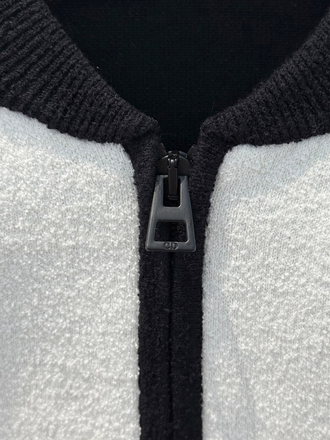 CD 25 Baseball Jacket Black White Cotton Polyester Nylon