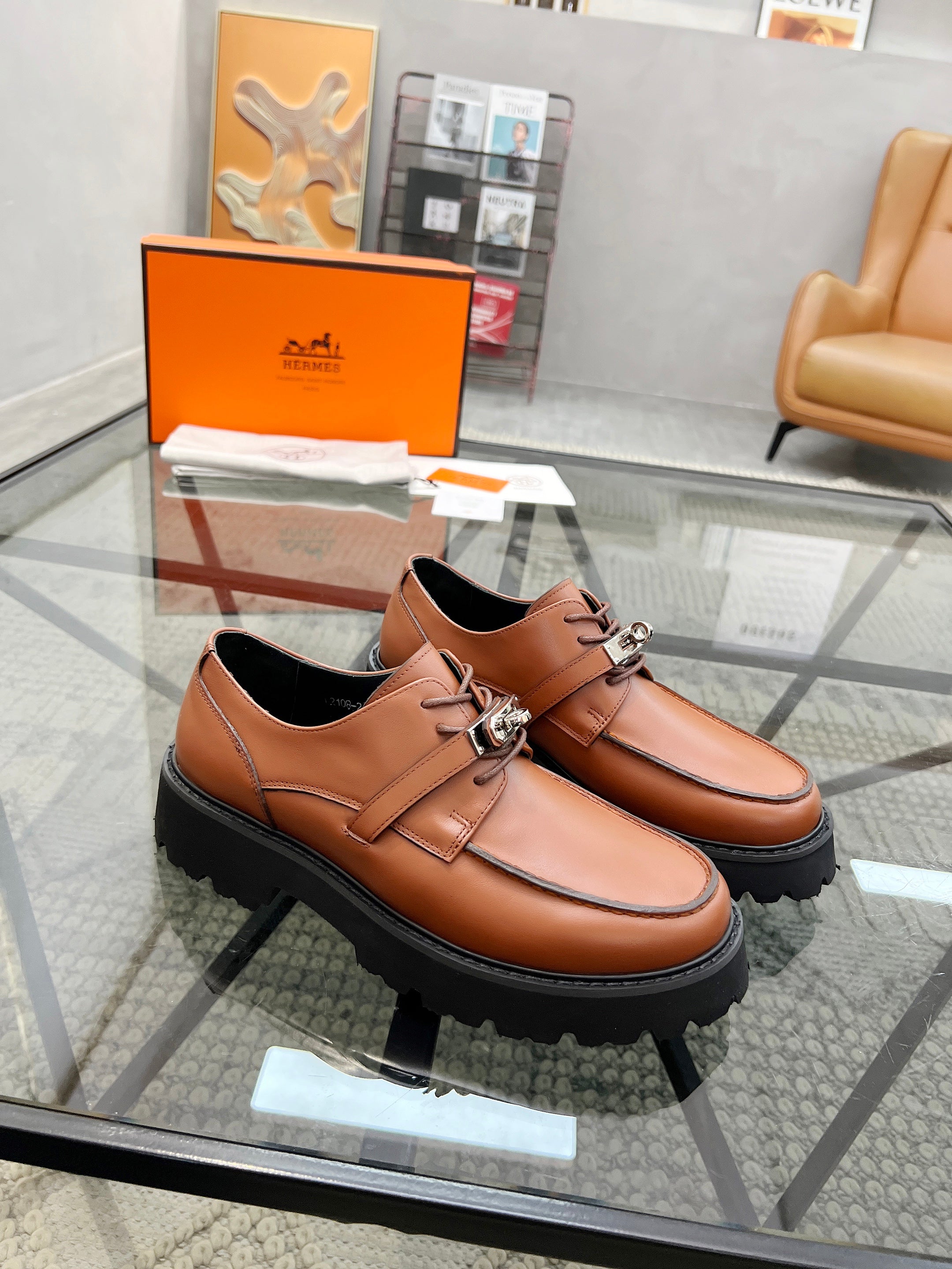 HM Men's First Oxford Loafer Brown Cowhide 590527