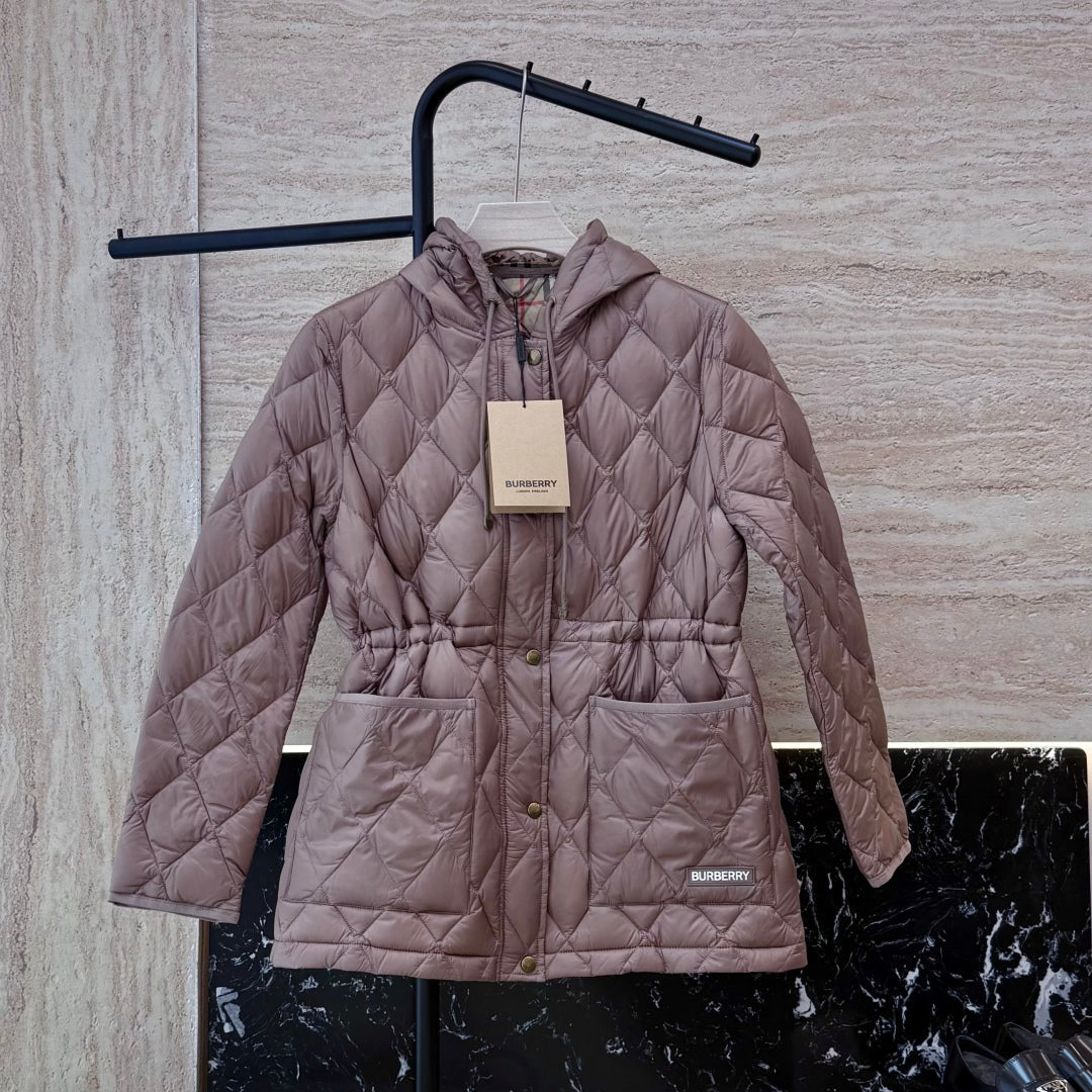 Burberry 25 Mid-Length Jacket Whimshy Pink Nylon Cotton