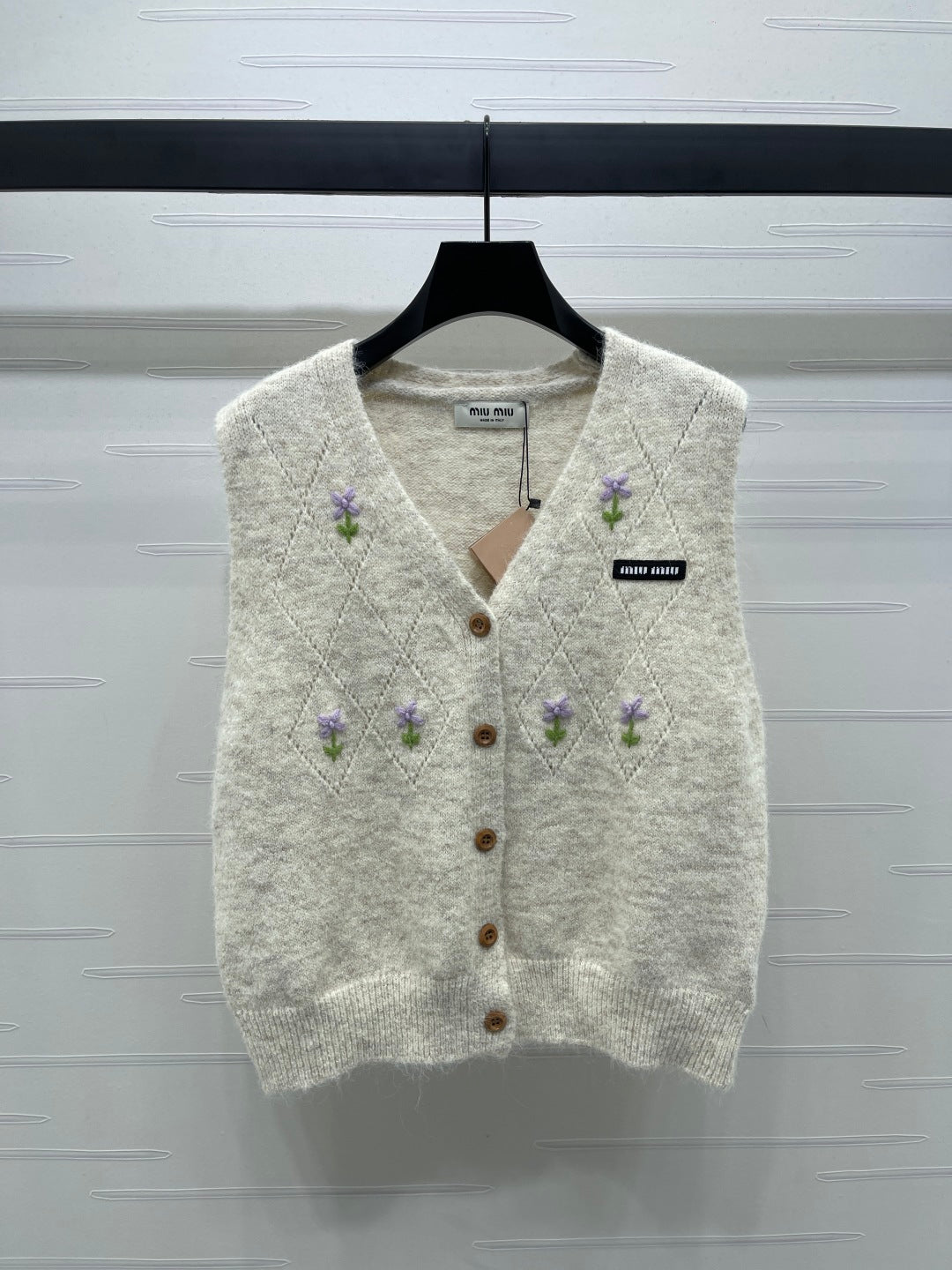 Miu Miu 25 Floral Vest Wool 285236