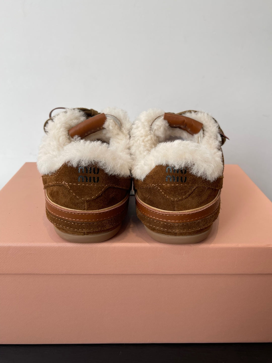 MiuMiu 25 sneaker brown suede wool 521962