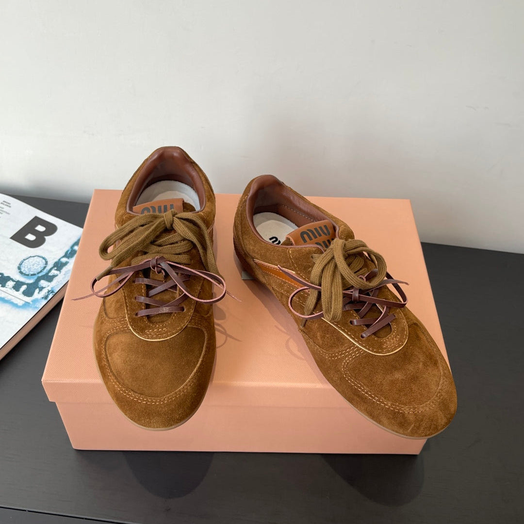 MiuMiu 25 sneaker brown suede  521965