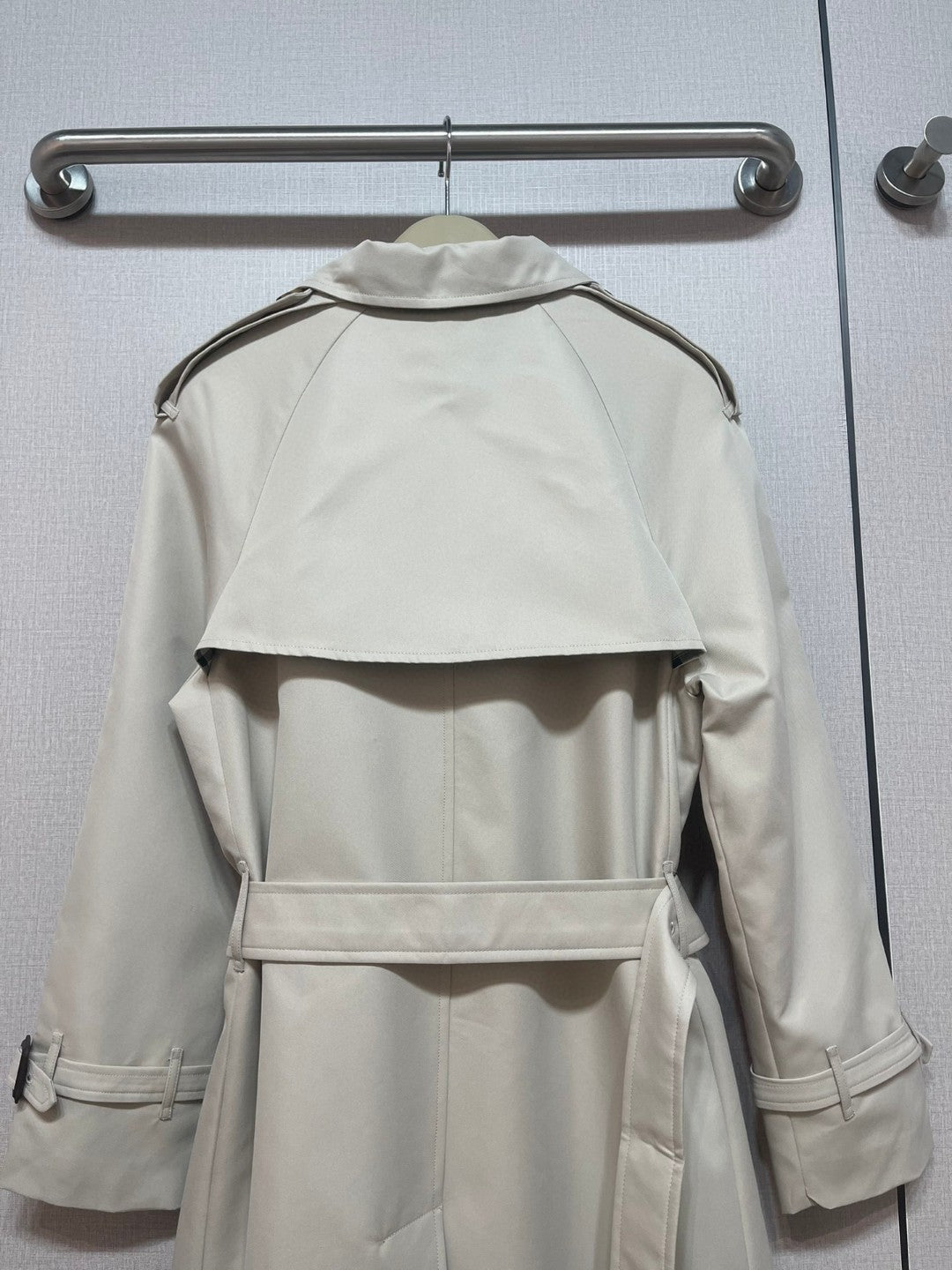 Bur 25 Long Coat Light Beige Cotton Twill 238438