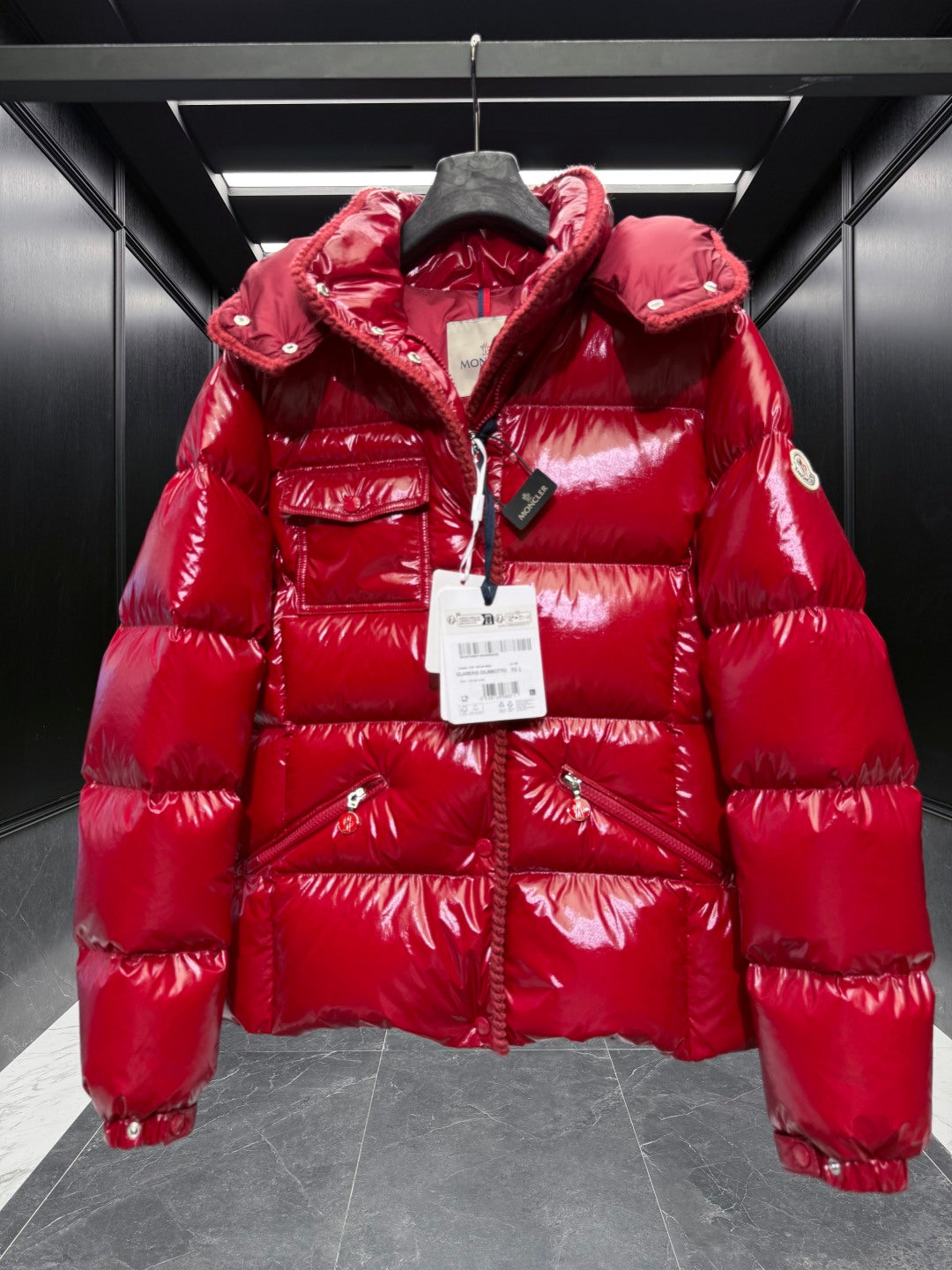MC 25 Down Jacket Glossy Red Polyester 0014