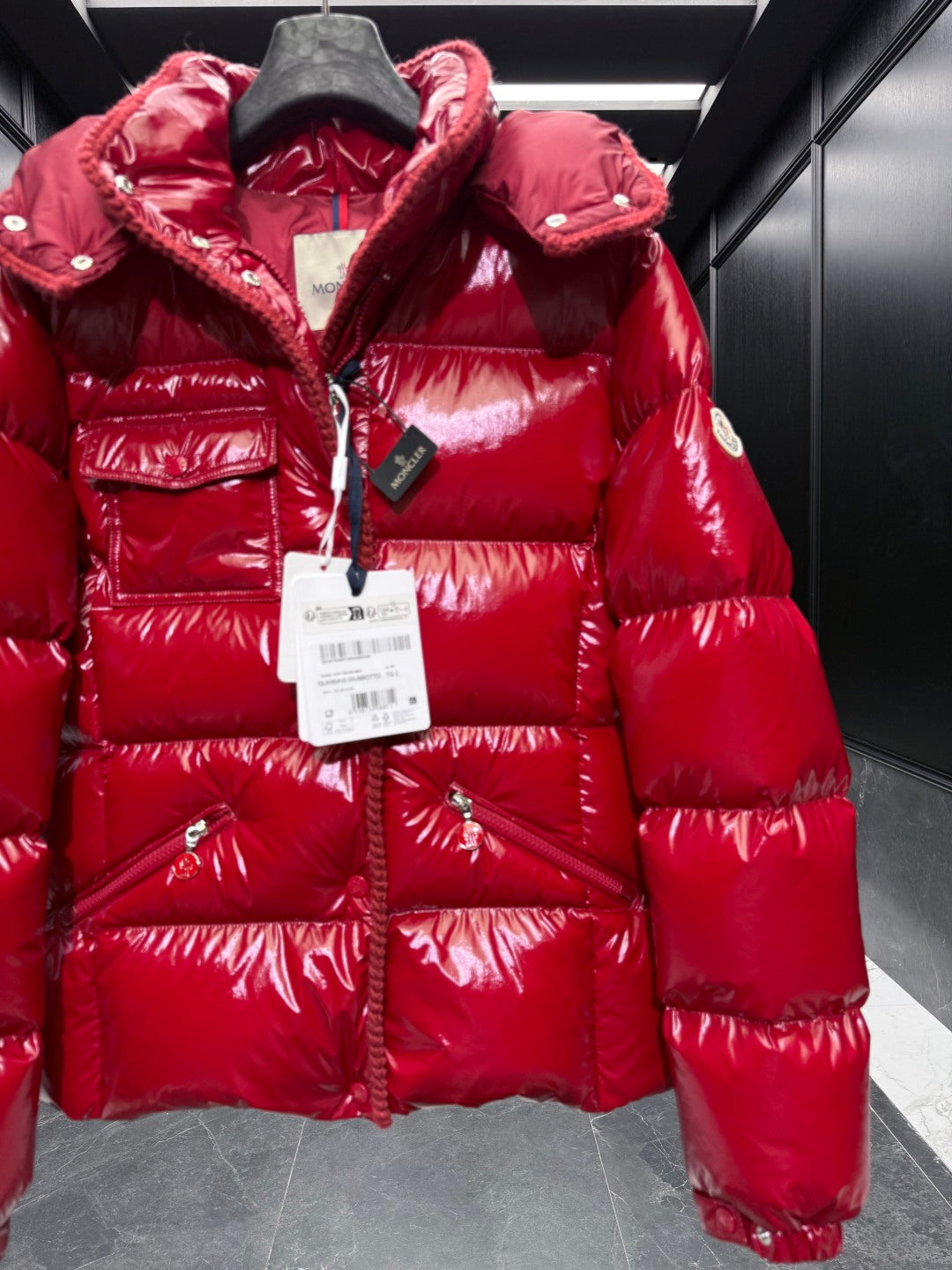 MC 25 Down Jacket Glossy Red Polyester 0014