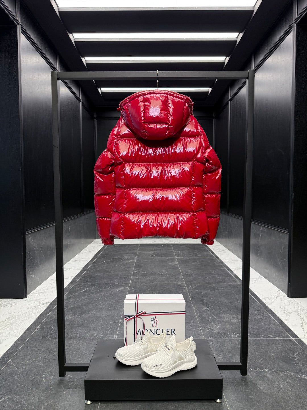 MC 25 Down Jacket Glossy Red Polyester 0014