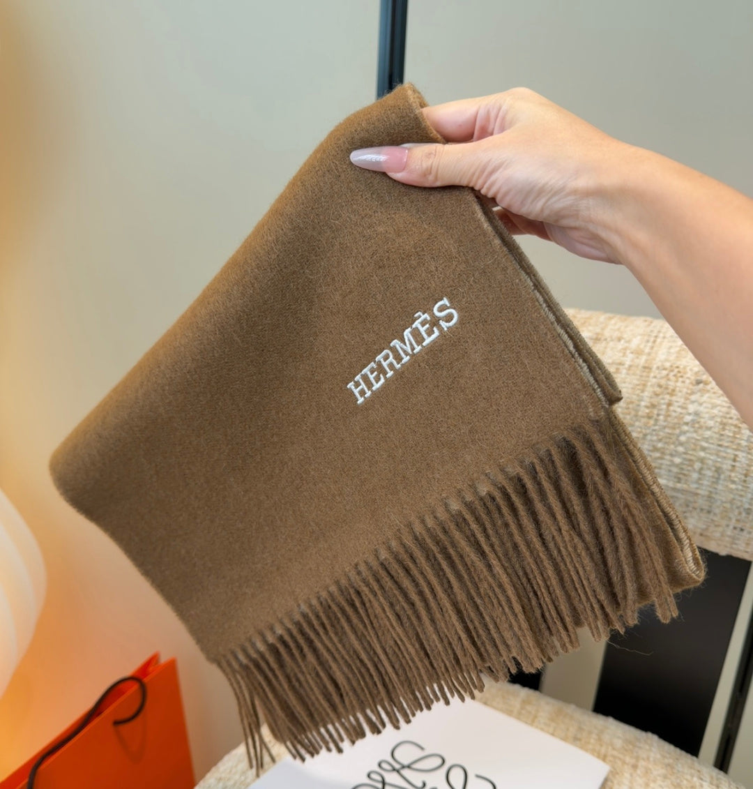 HM Scarf 190 CM Brown Wool 969492