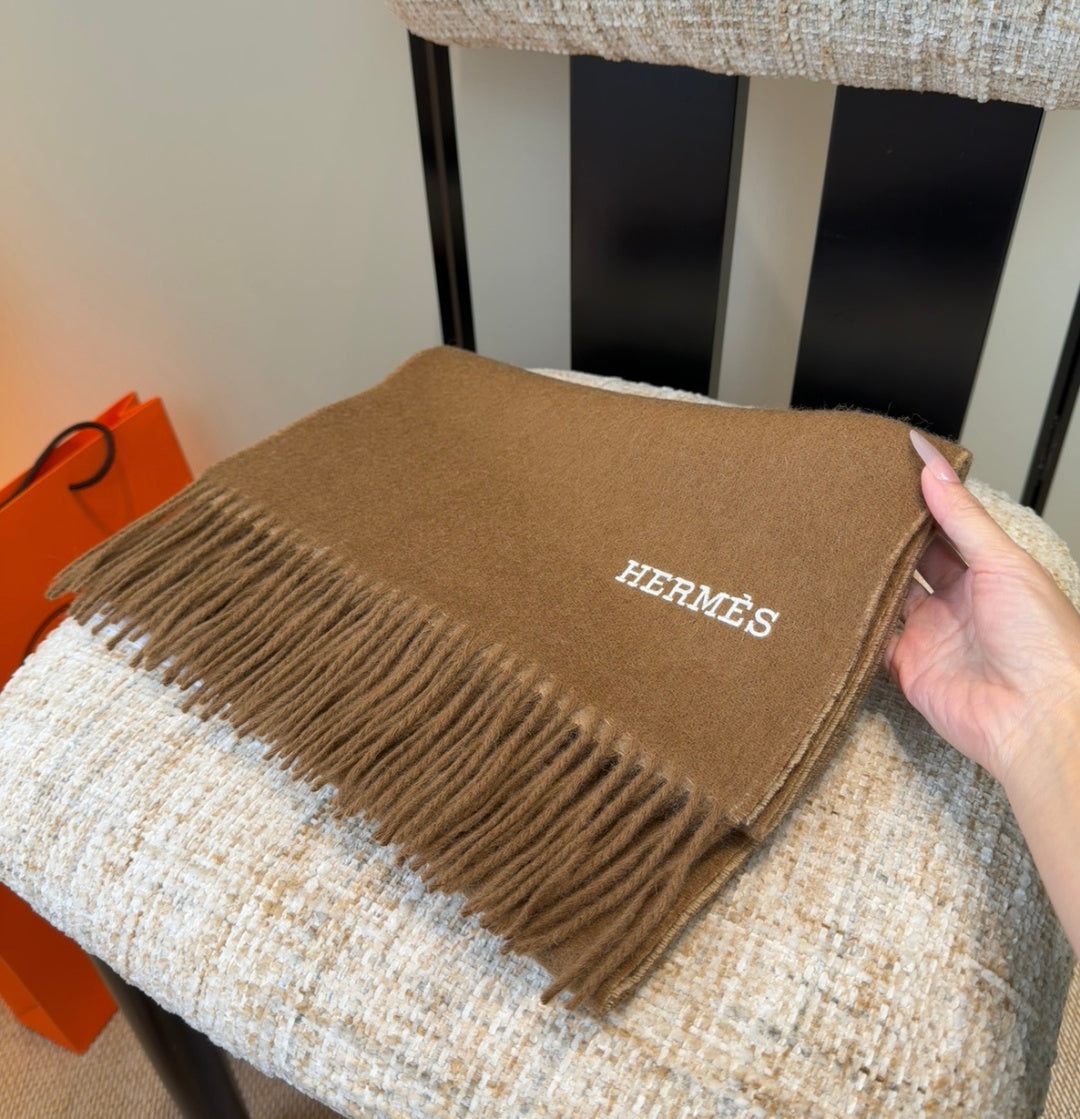 HM Scarf 190 CM Brown Wool 969492