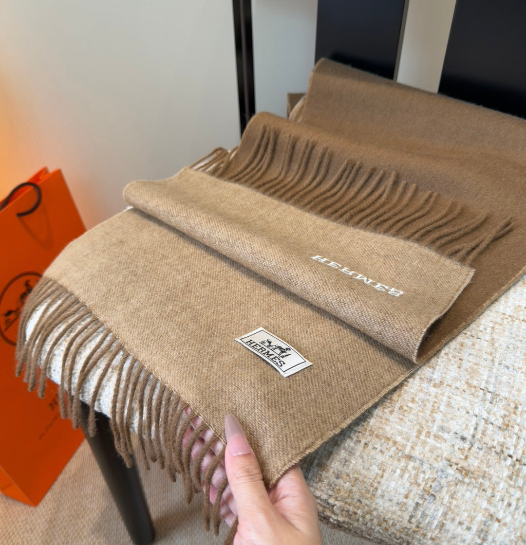 HM Scarf 190 CM Brown Wool 969492