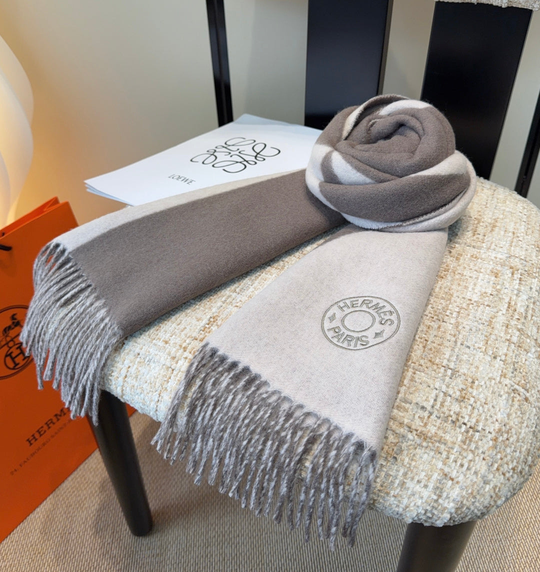 HM Scarf 190 CM Dark Gray Wool 969498