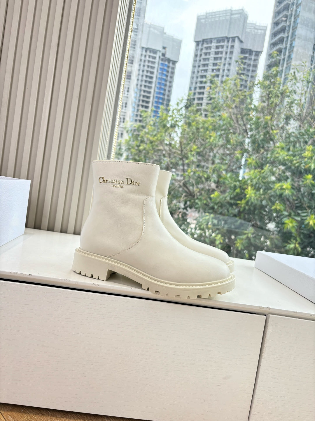 Dior 2026 D-Town Ankle Boots Cowhide 128399