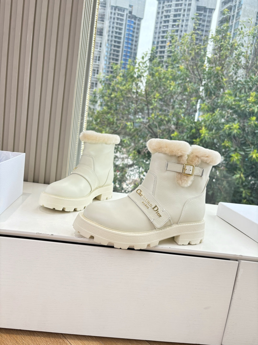 Dior 2026 Alps D-Quest Ankle Boots Wool Leather 128401
