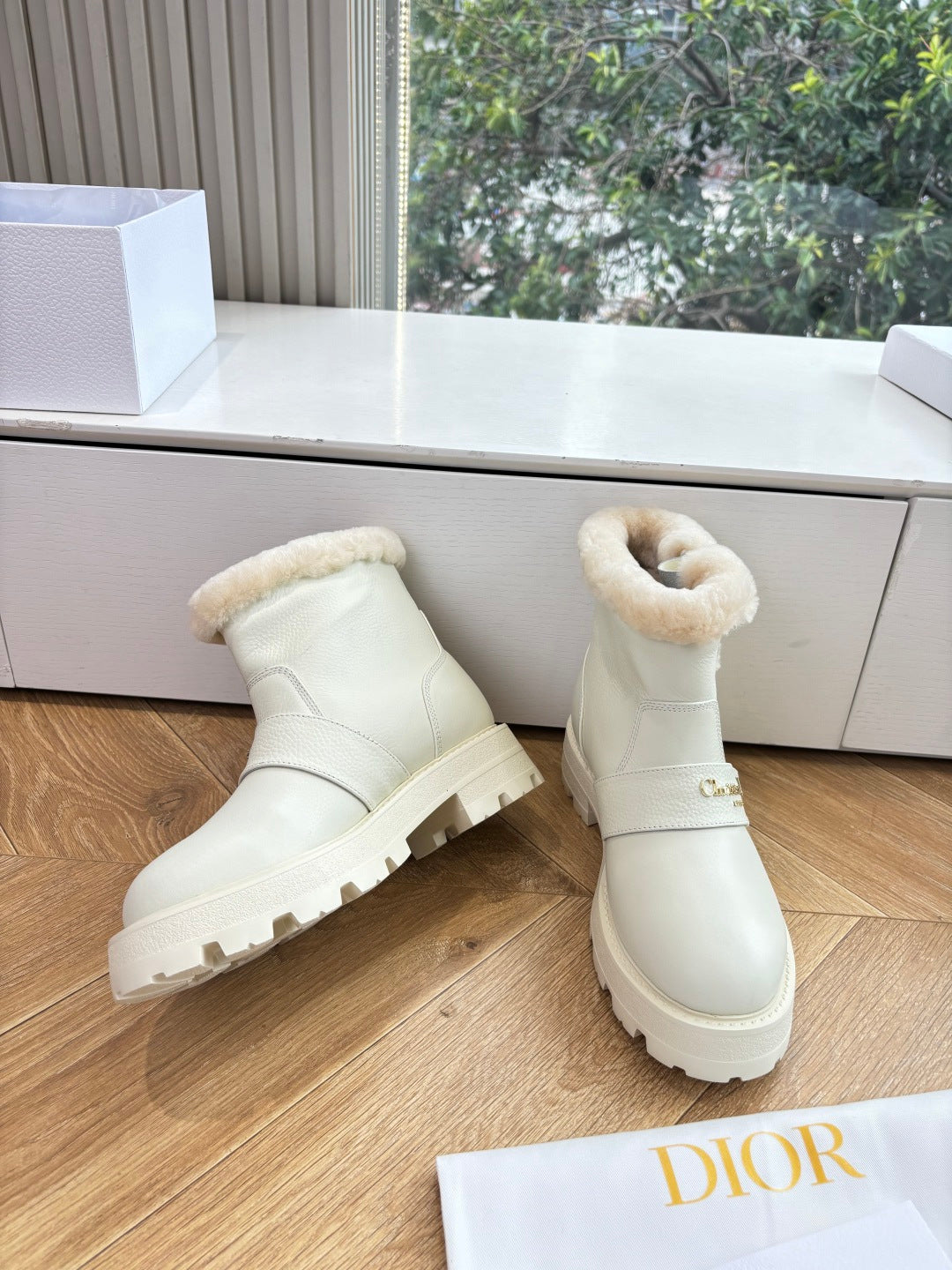 Dior 2026 Alps D-Quest Ankle Boots Wool Leather 128401