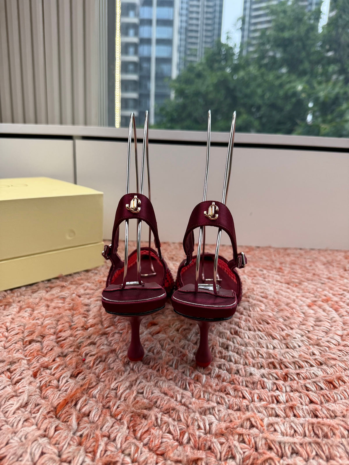 Jimmy Choo 2026 Amel Crystal-Embellished Slingback 50mm Silk 916780