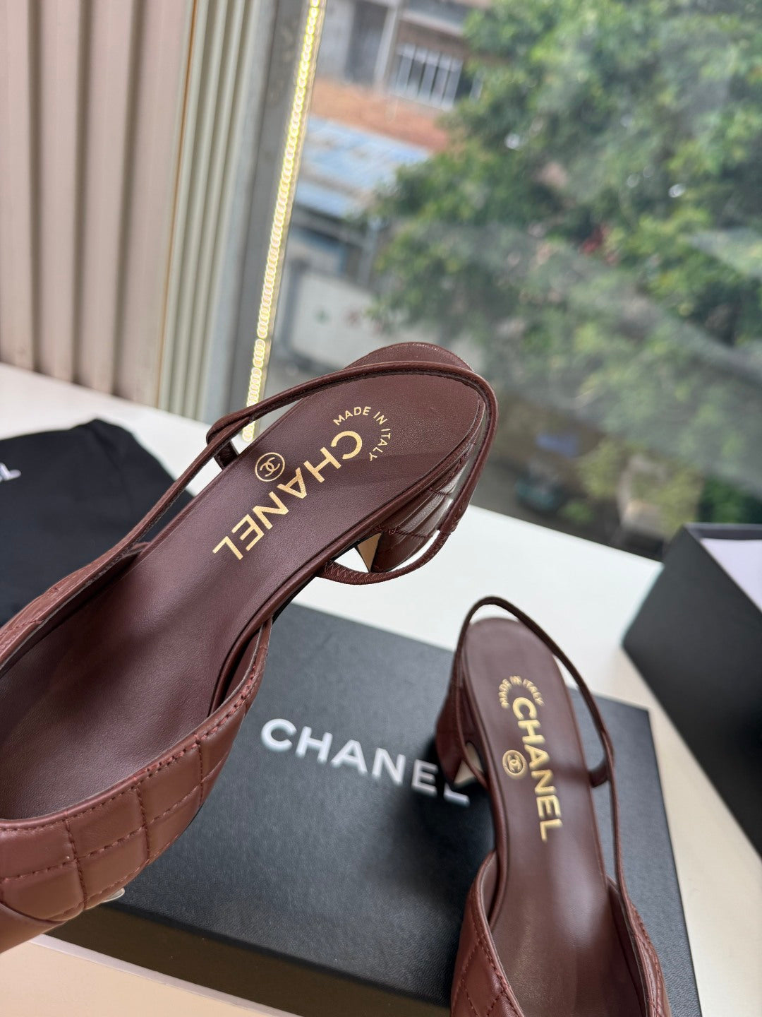 Chanel 2026 Shoe Dark Burgundy Lambskin