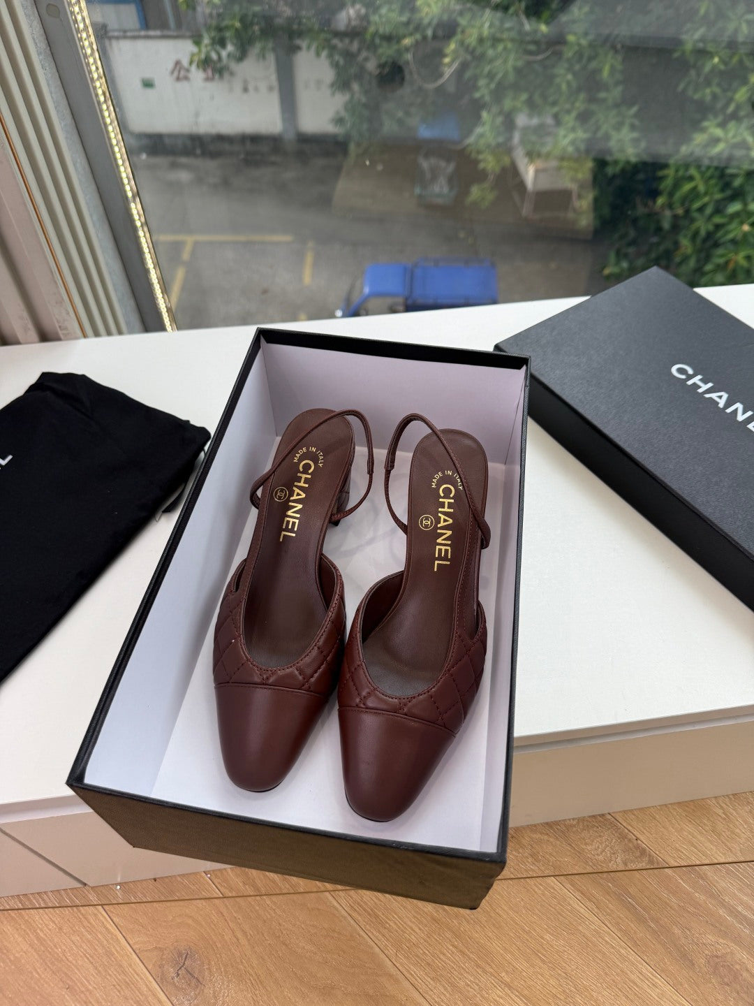 Chanel 2026 Shoe Dark Burgundy Lambskin