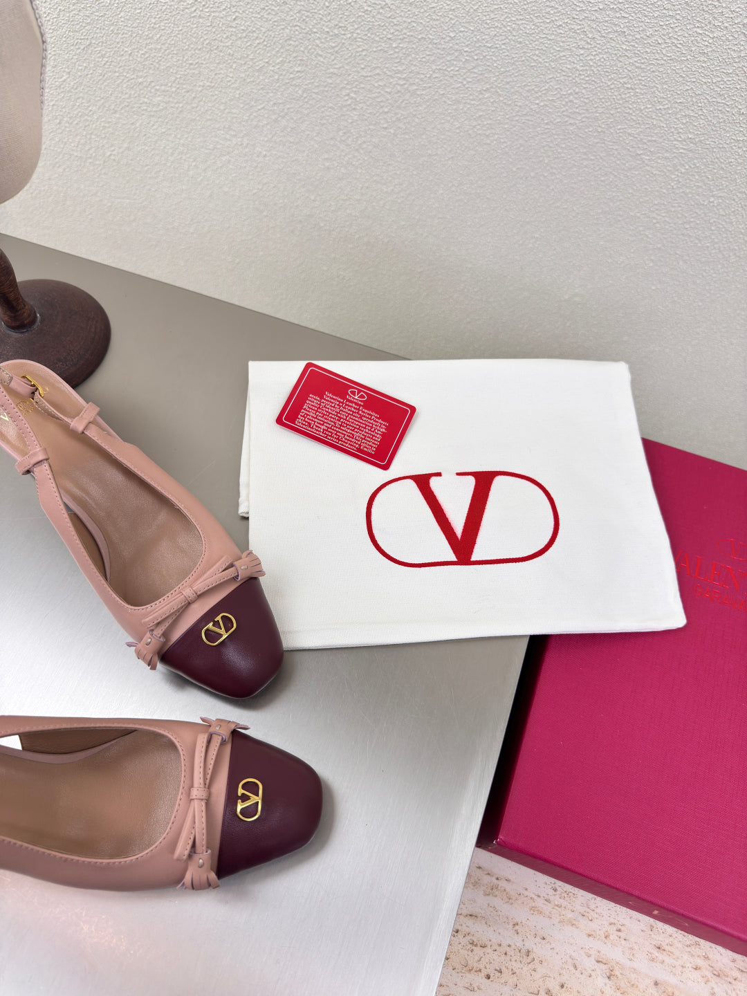 VT 25 Valet Du Roi Slingback Pink Brown Calfskin