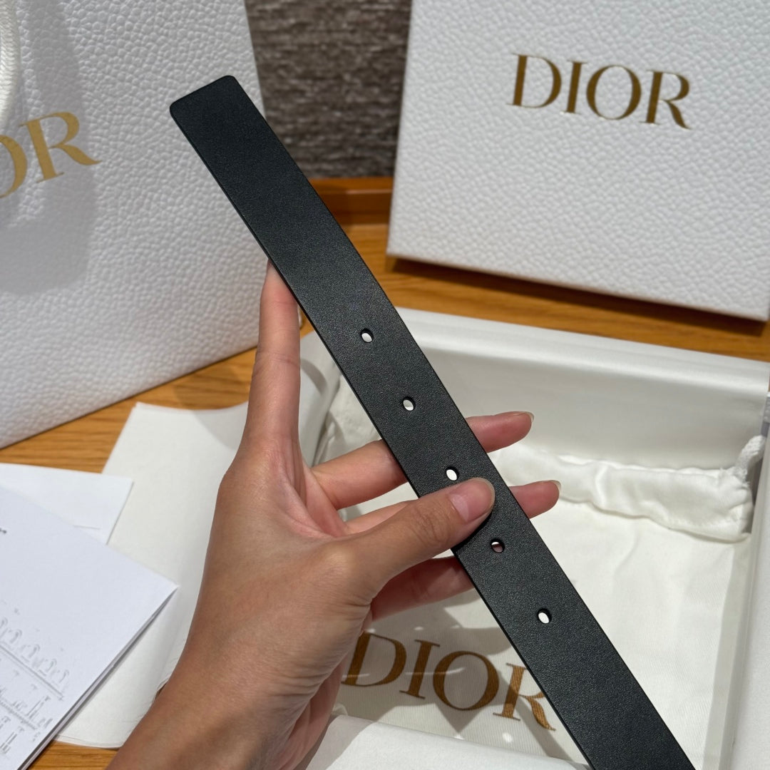 Dior Belt Black Gold Smooth Cowhide 193846