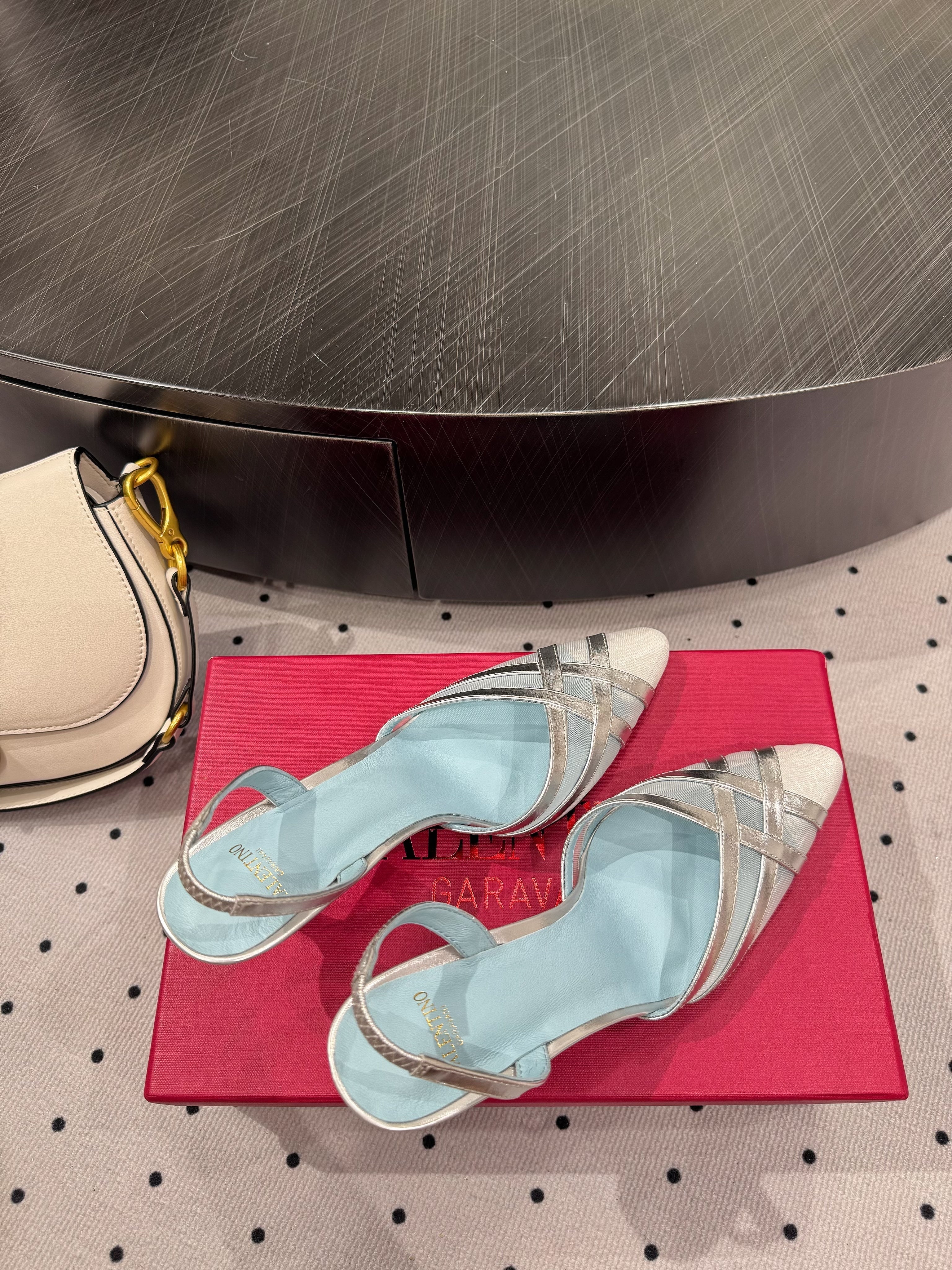 VT 25 Mesh Slingback Silver Sheepskin 327589