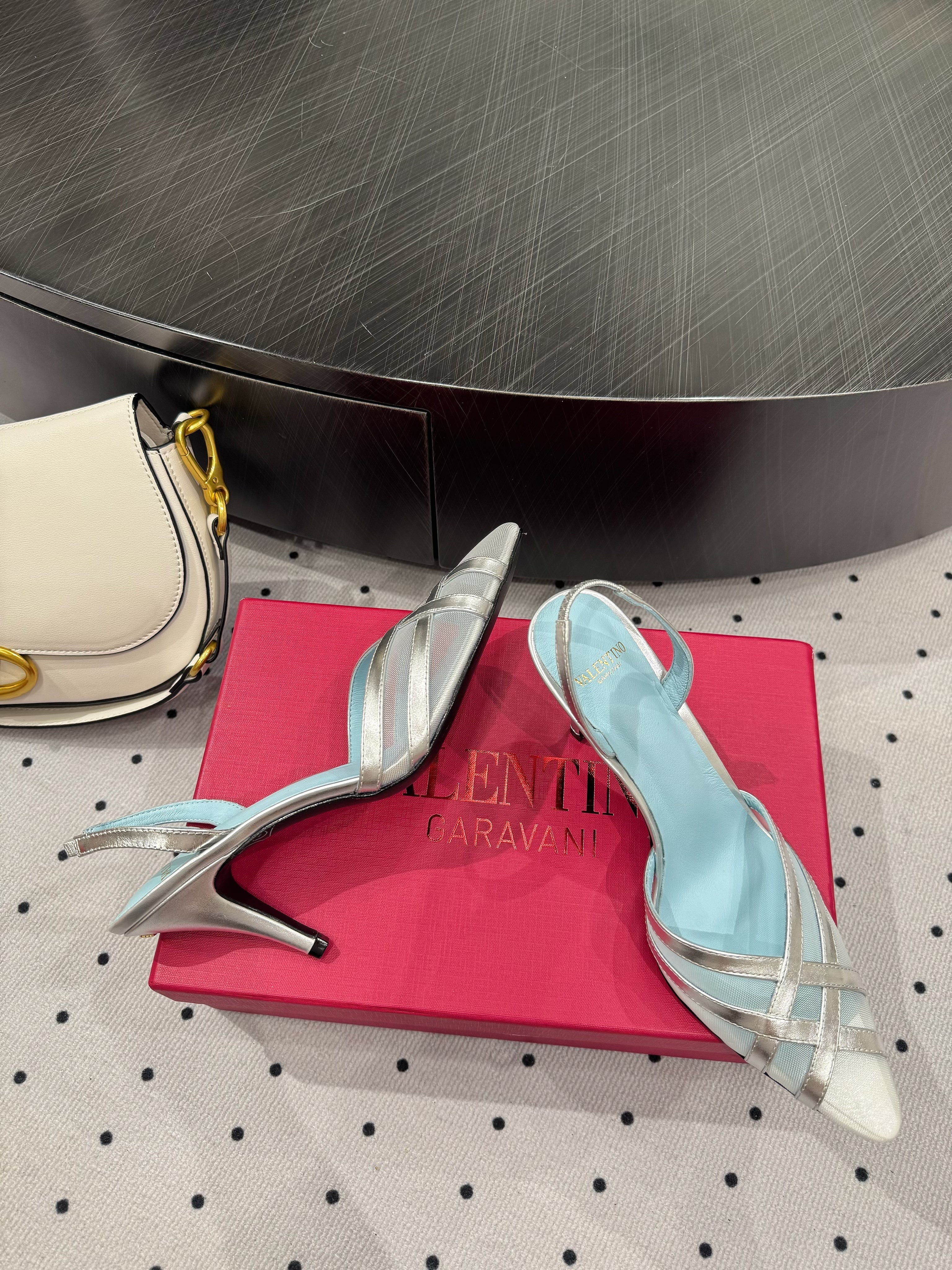 VT 25 Mesh Slingback Silver Sheepskin 327589