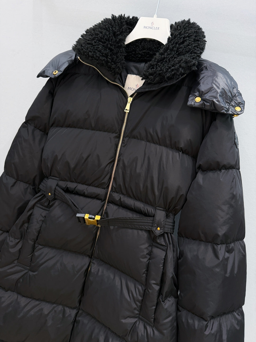 MC 25 Long Coat Black Polyester 0023