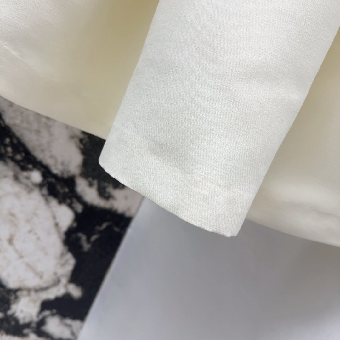 CD 25 Bow Sleeveless Mini Dress White Satin