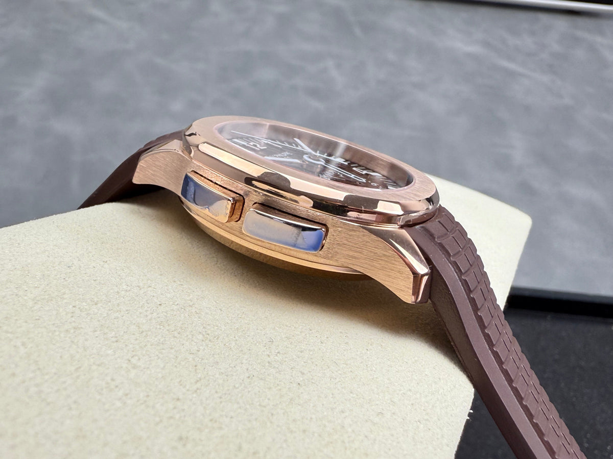 Patek Philippe Aquanaut Travel Time 40mm Brown Dial Rose Gold Case