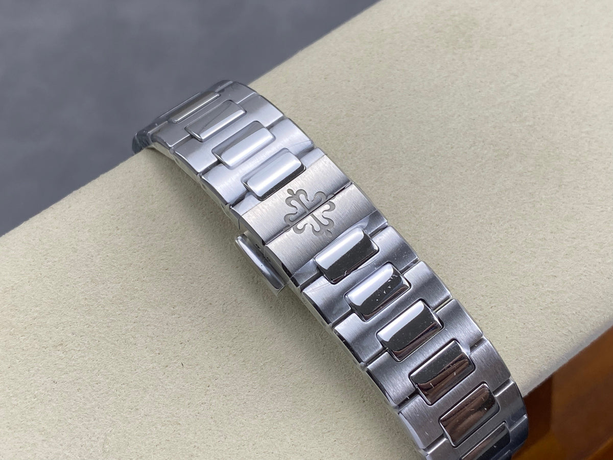 Patek Philippe Nautilus 35mm Black Gray Dial Sliver Case