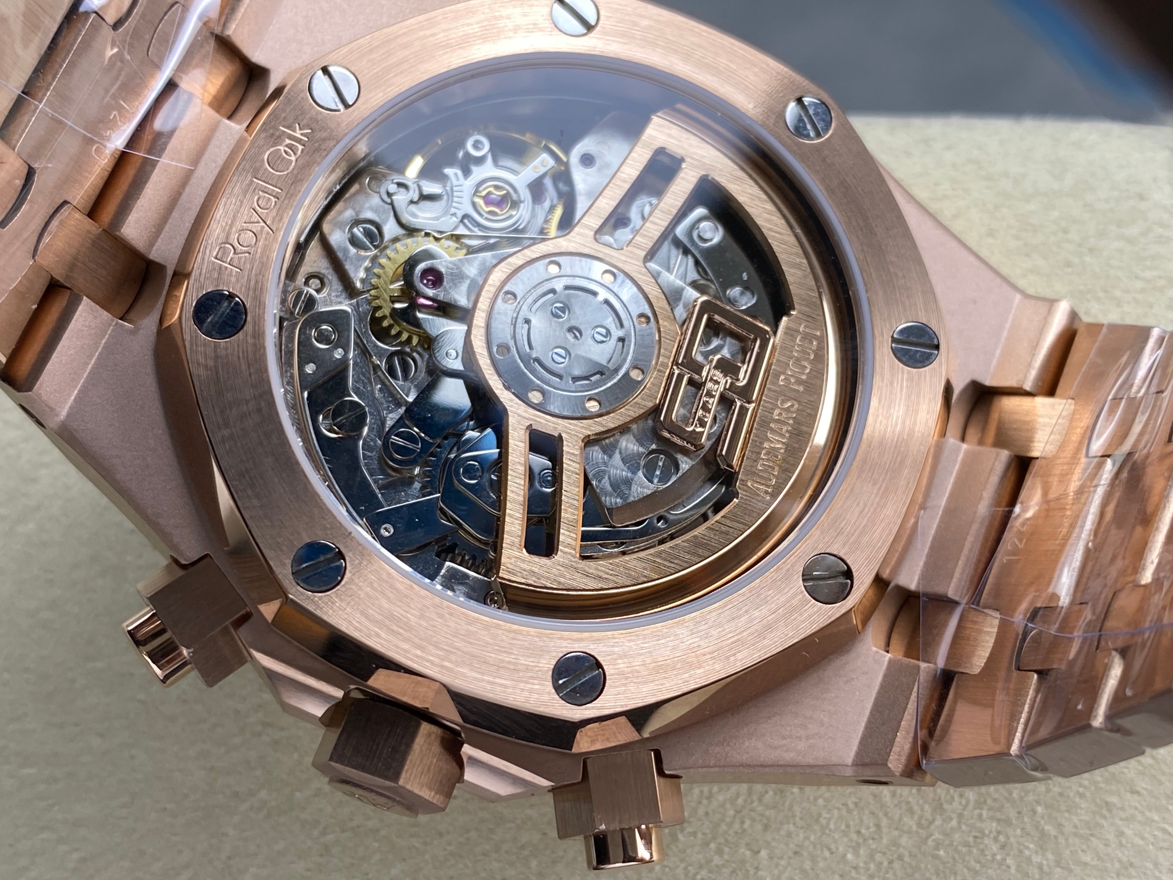 Audemars Piguet Royal Oak Chronograph Rose Gold Black Dial