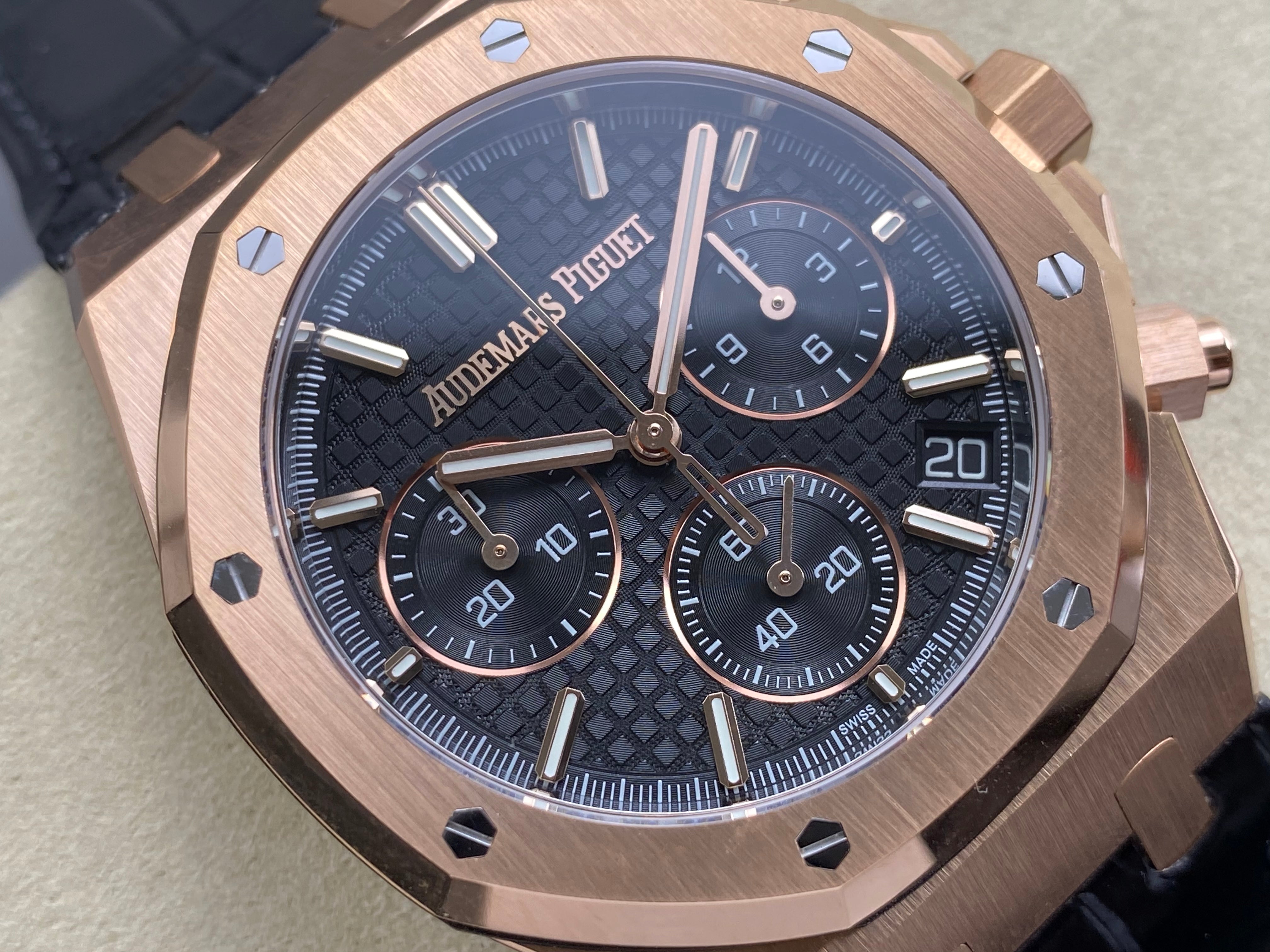 Audemars Piguet Royal Oak Chronograph 41mm Rose Gold Black Dial