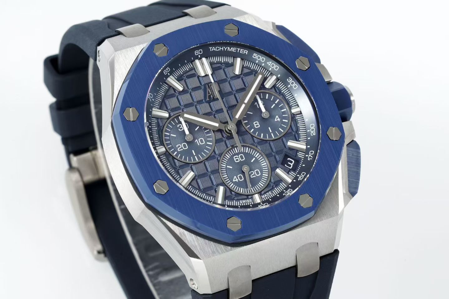 Audemars Piguet Royal Oak Chronograph 41mm Blue Dial Rubber Strap