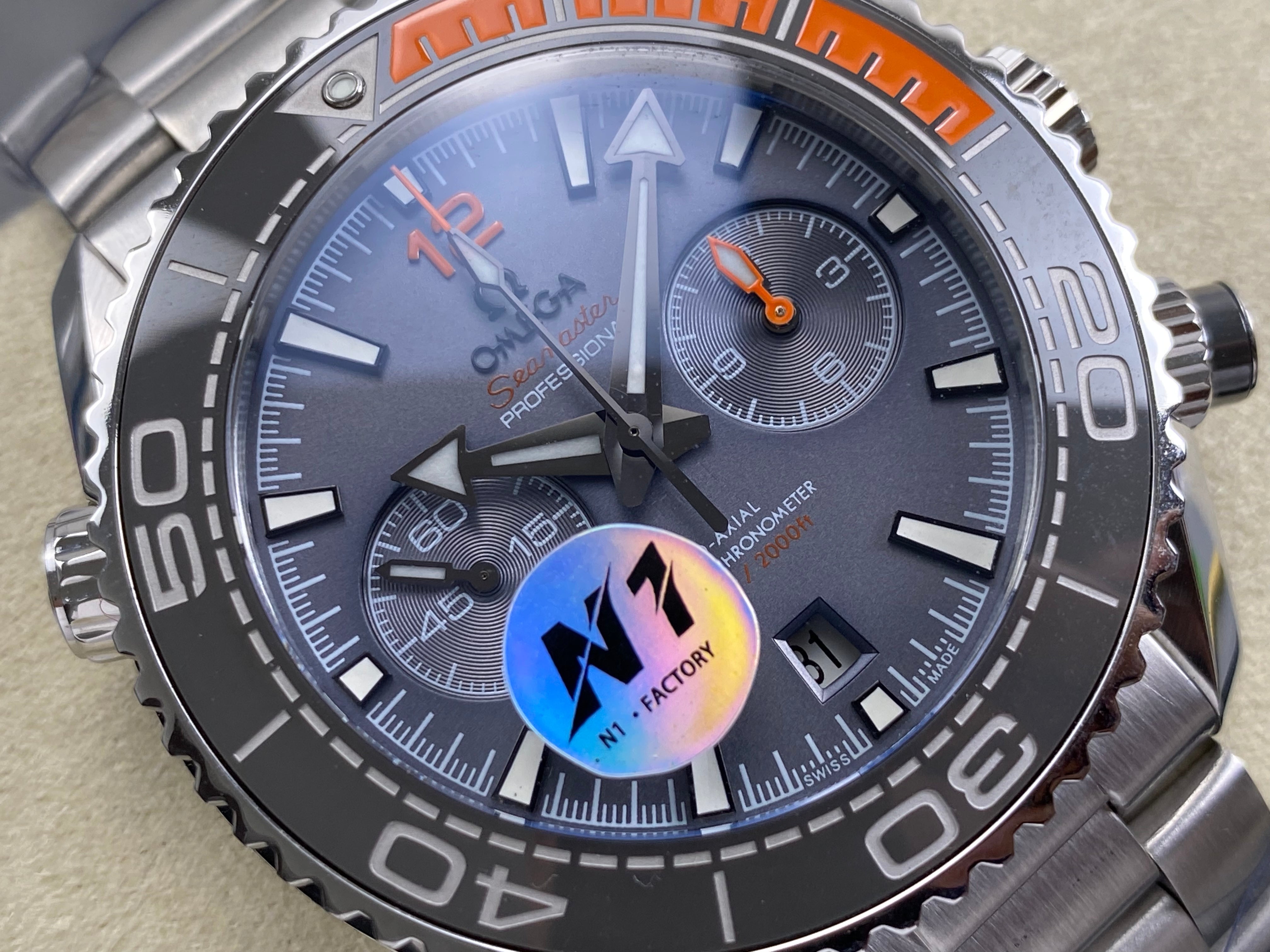 Omega Seamaster 46mm Dark Gray Dial Black Bezel Steel