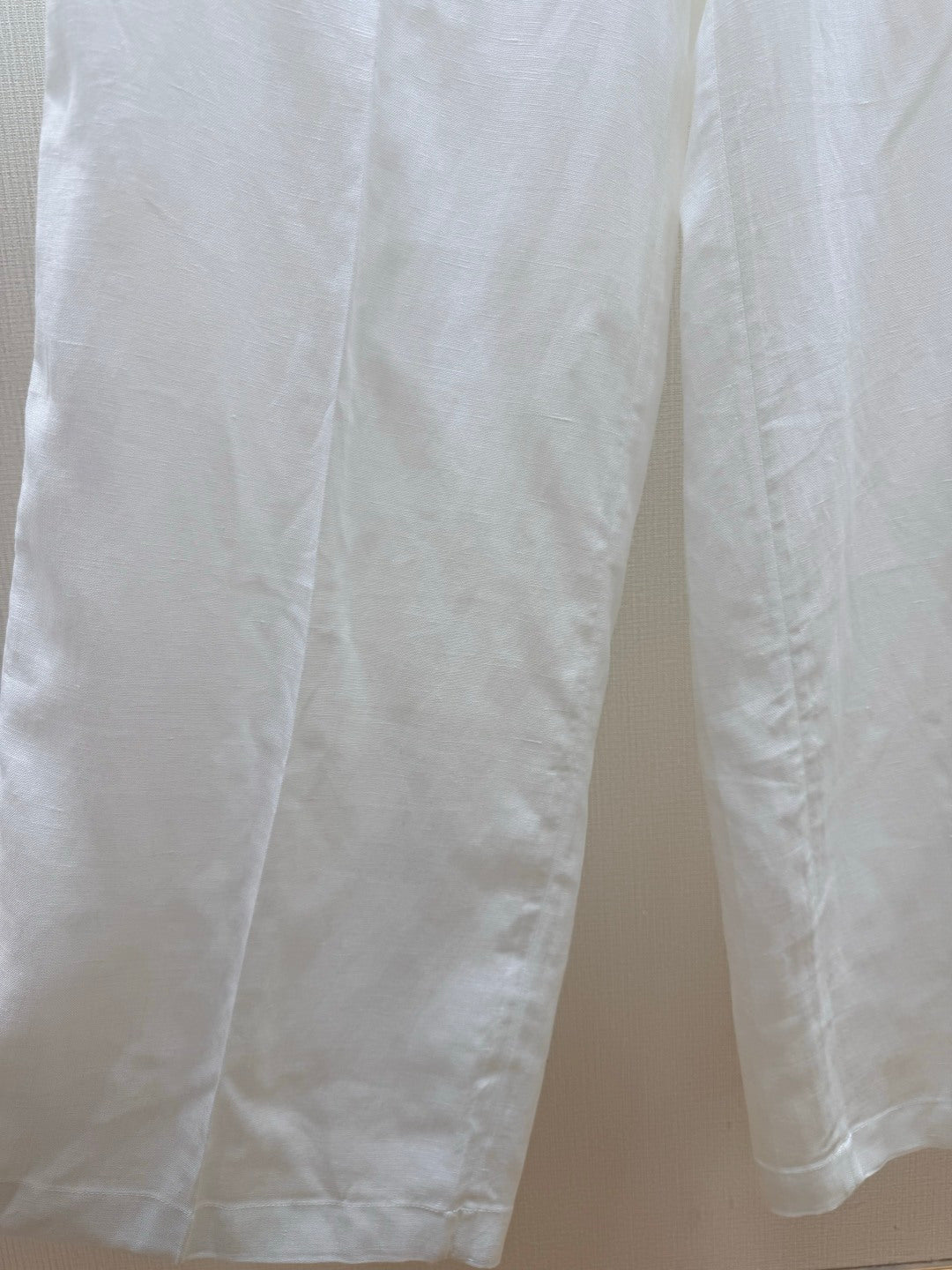 Dior 2026 Straight Trousers White Linen 628305