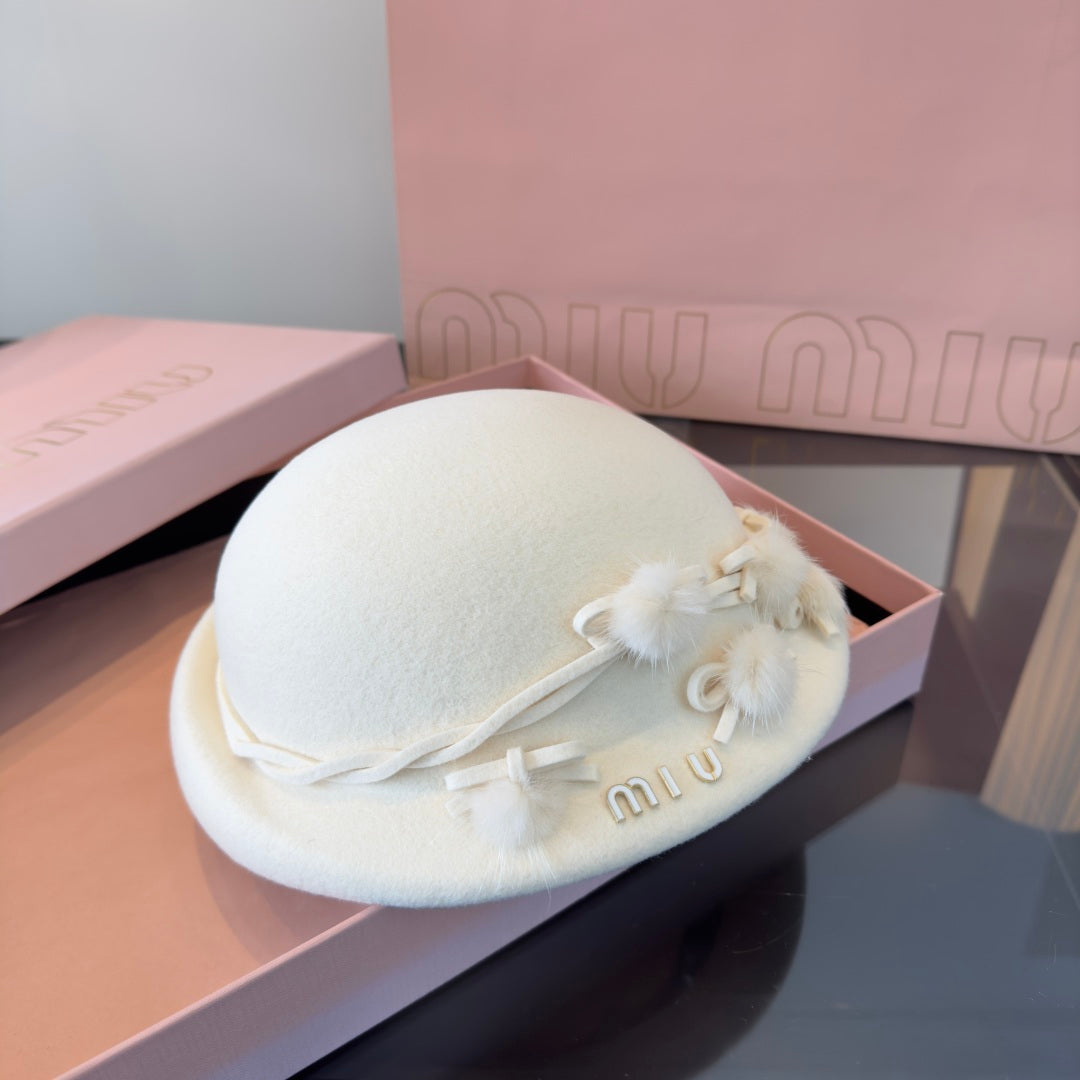 Miumiu Cashmere Bucket Hat 477664