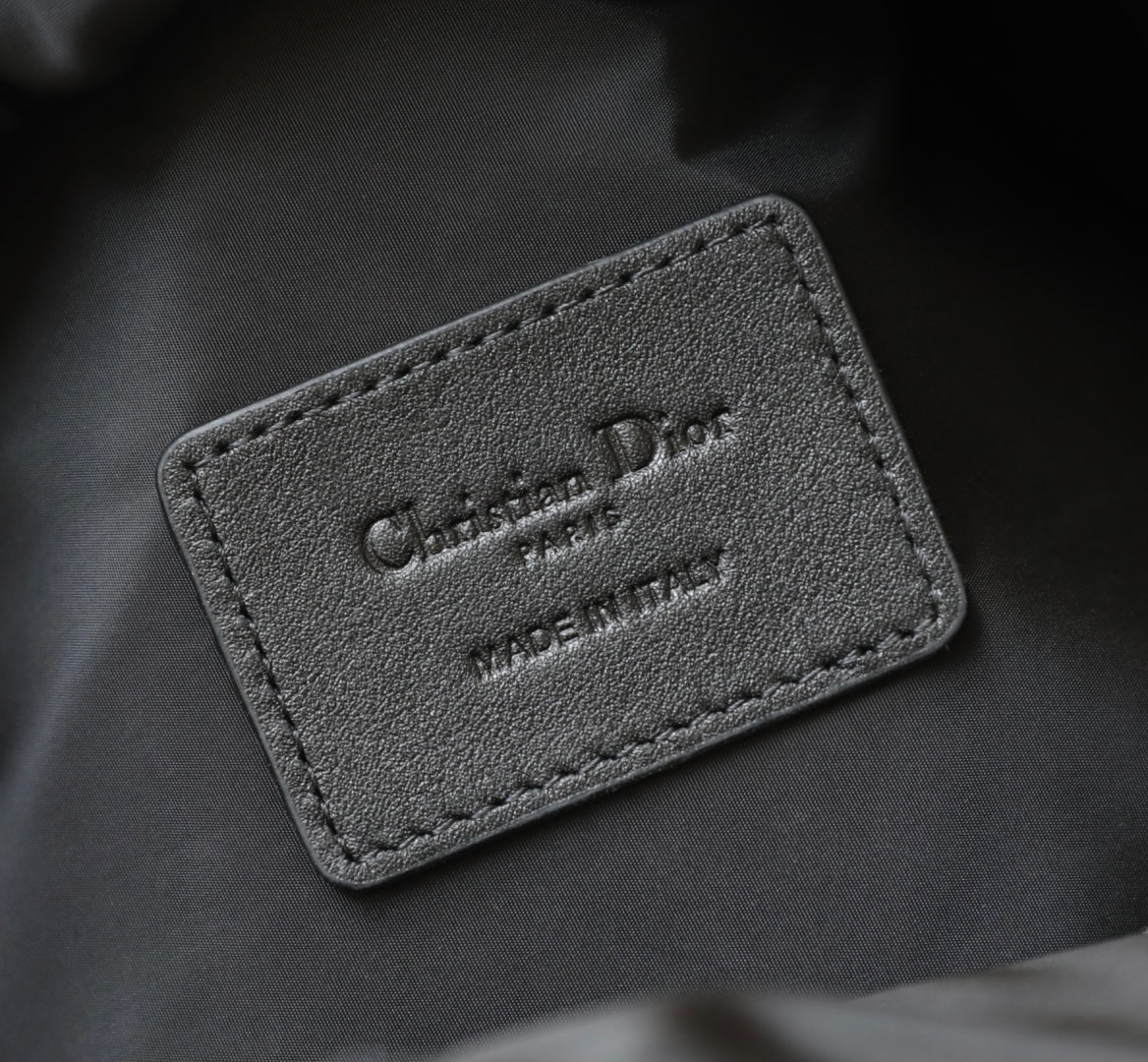 CD Monogram Backpack Blue Beige Canvas