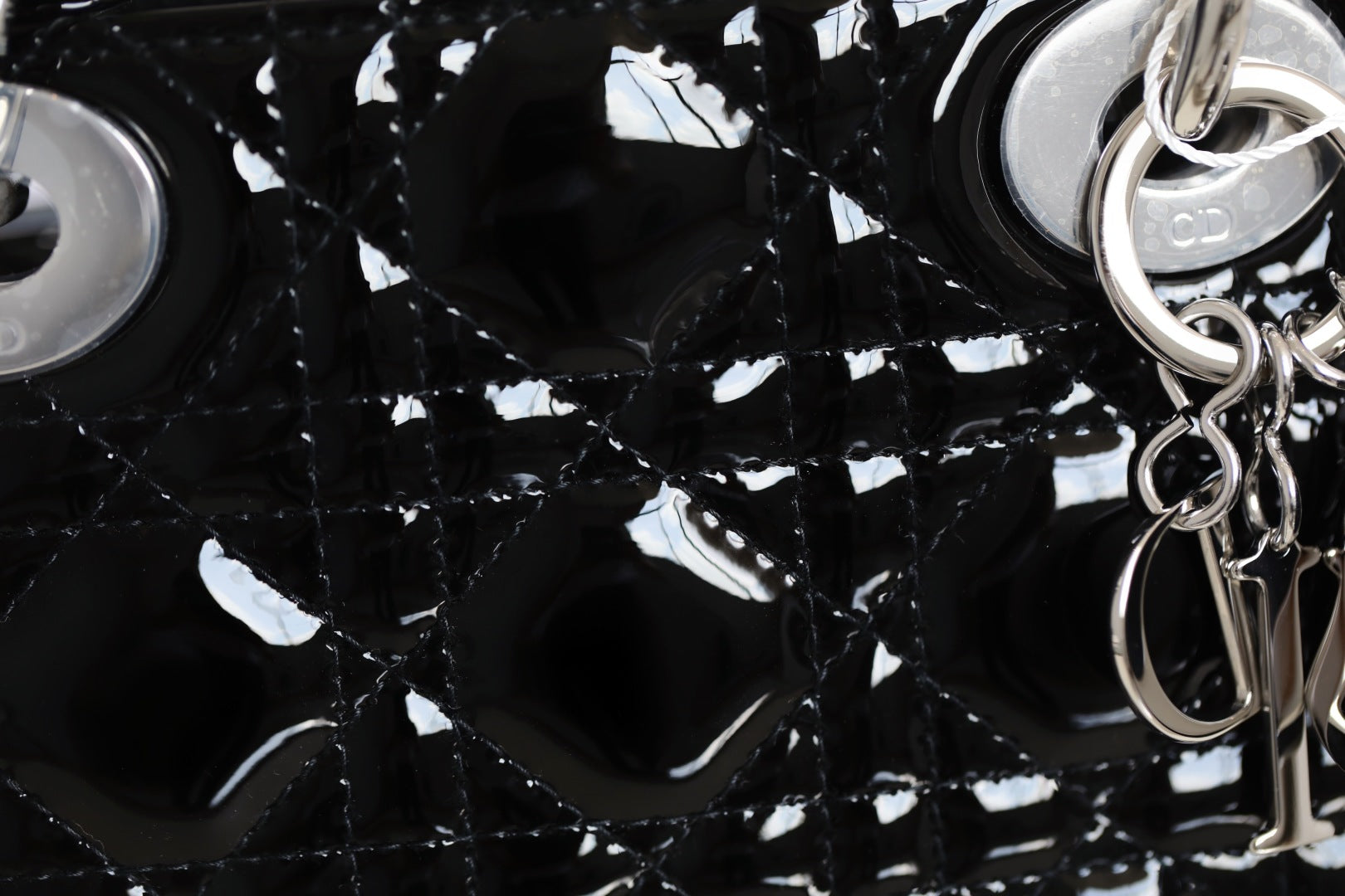 CD Lady Dior Mini Bag With Silver Hardware Calfskin