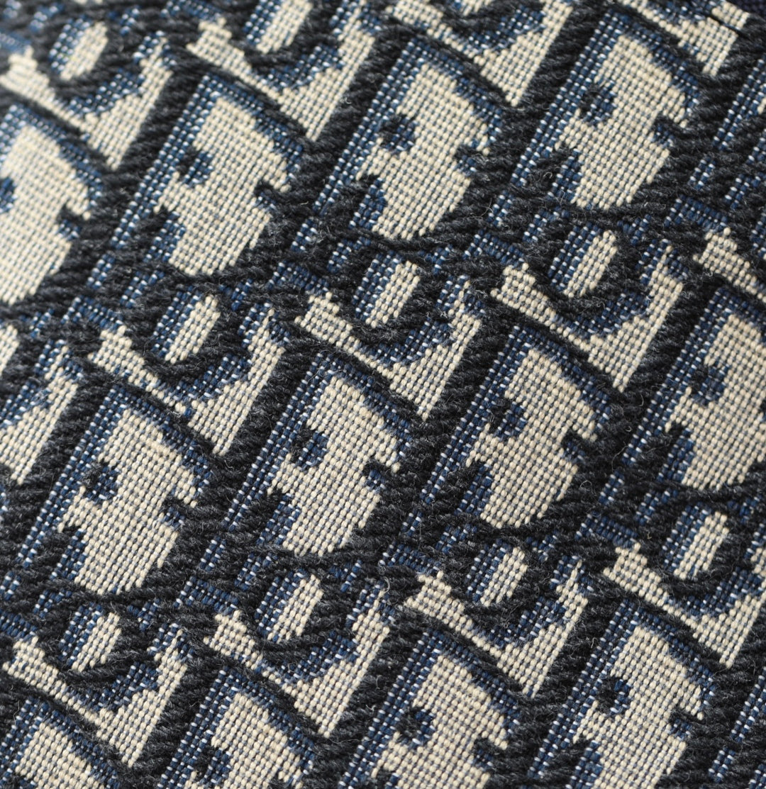 CD Monogram Nonad Lunch Bag Blue Beige Canvas